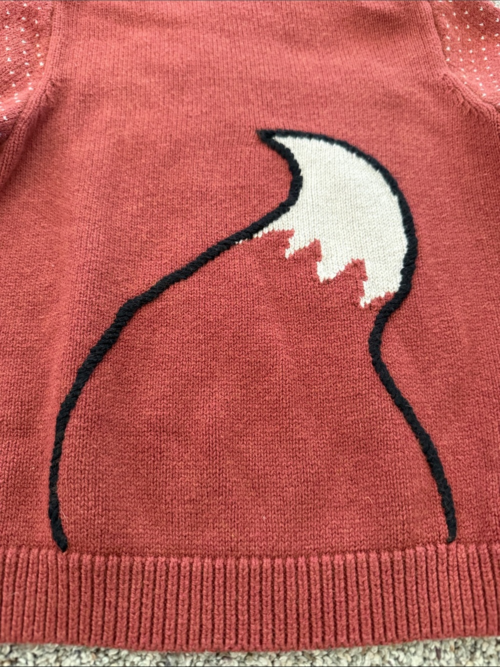 Hanna Andersson Girls “fox family” sweater with tail size 4 girls HTF - Picture 6 of 6